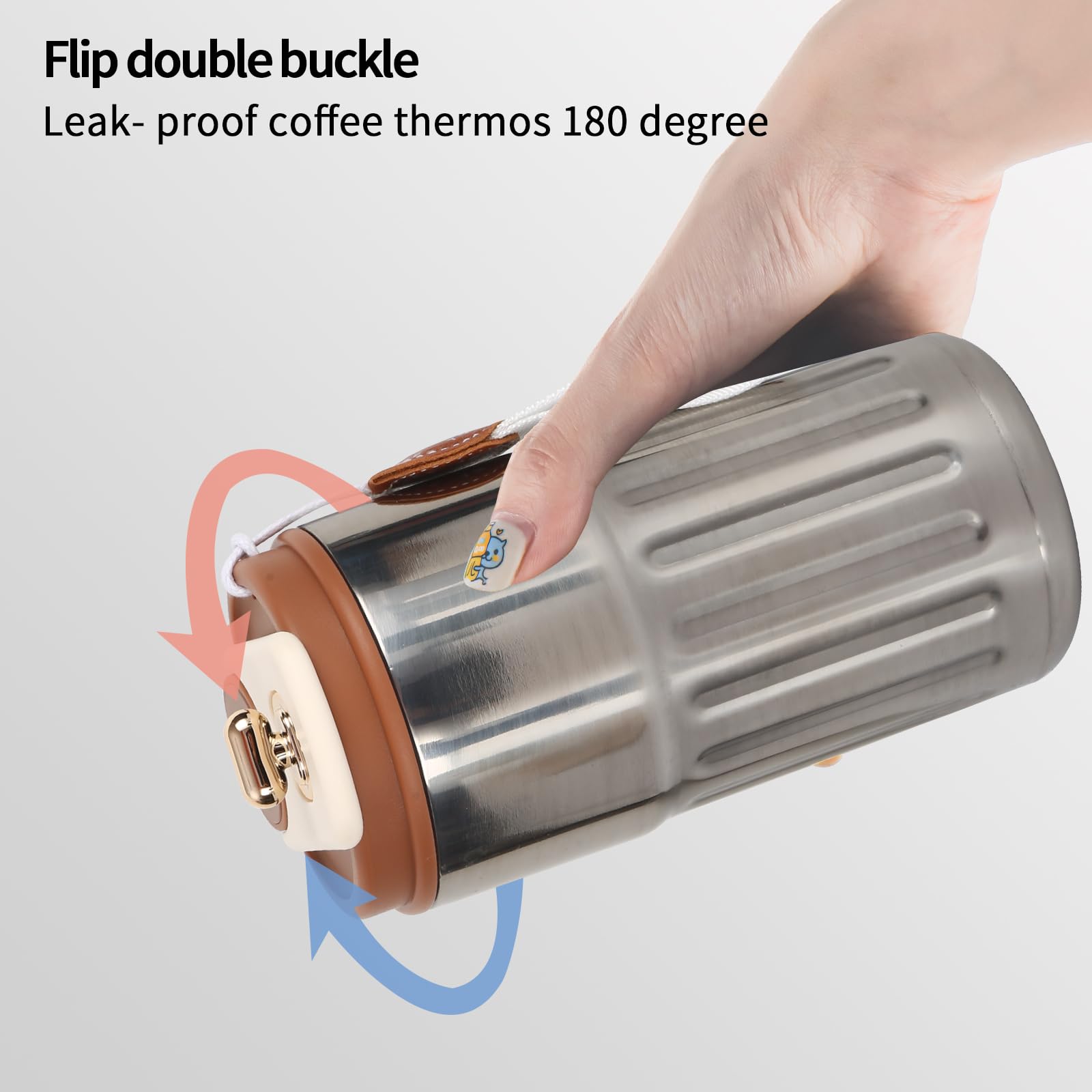 Gobelet Isotherme Acier Inoxydable - Tasse Voyage Avec Affichage Température LED - 12h Isolation - Anti-fuite