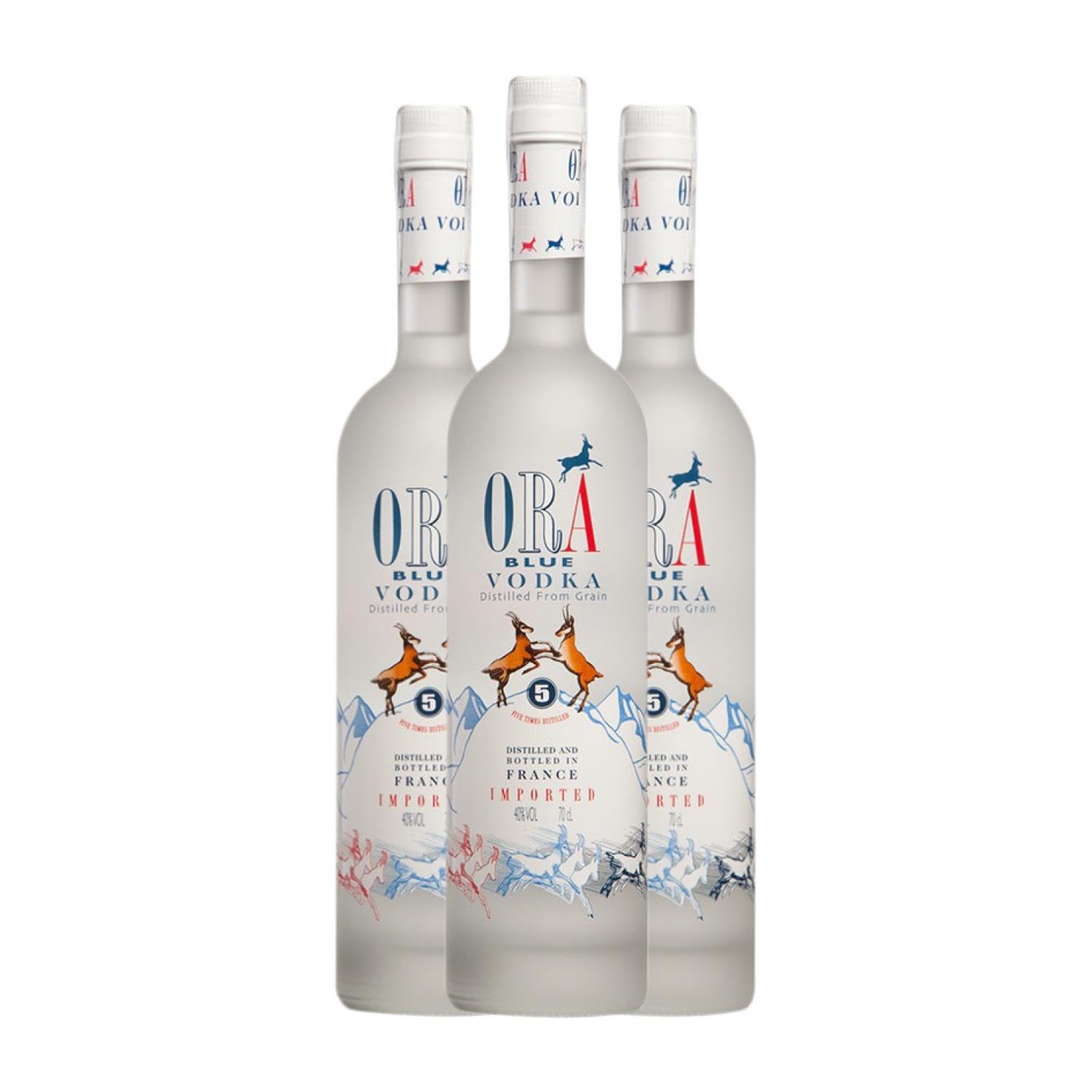 Vodka A.E. DOR Ora Blue 70 cl (Caja de 3 Botellas de 70 cl)