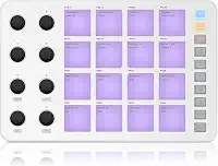 M-VAVE VEDO Controlador MIDI Sem Fio SMC-PAD com 16 Pads RGB e 8 Knobs Programáveis, Compatível com DAW, Teclado MIDI para Produção Musical, Gravação, Performances ao Vivo e Estúdio em Casa