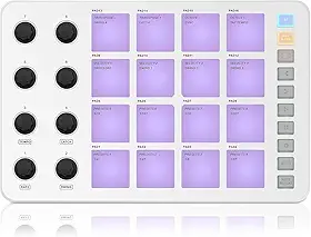 M-VAVE SMC-PAD VEDO Controlador MIDI, 16 Almofadas Sensíveis à Velocidade RGB, 8 Botões Atribuíveis, Conexão USB-C Bateria Recarregável sem fio suporta maioria das conexões PC telefone celular CUVAVE