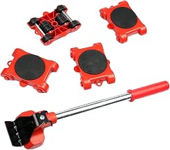 Elevador de móveis para serviço pesado | Rolos de rodas de transporte e conjunto de alavancas | Kit de ferramentas para mover móveis pesados para geladeiras freezers armários baús