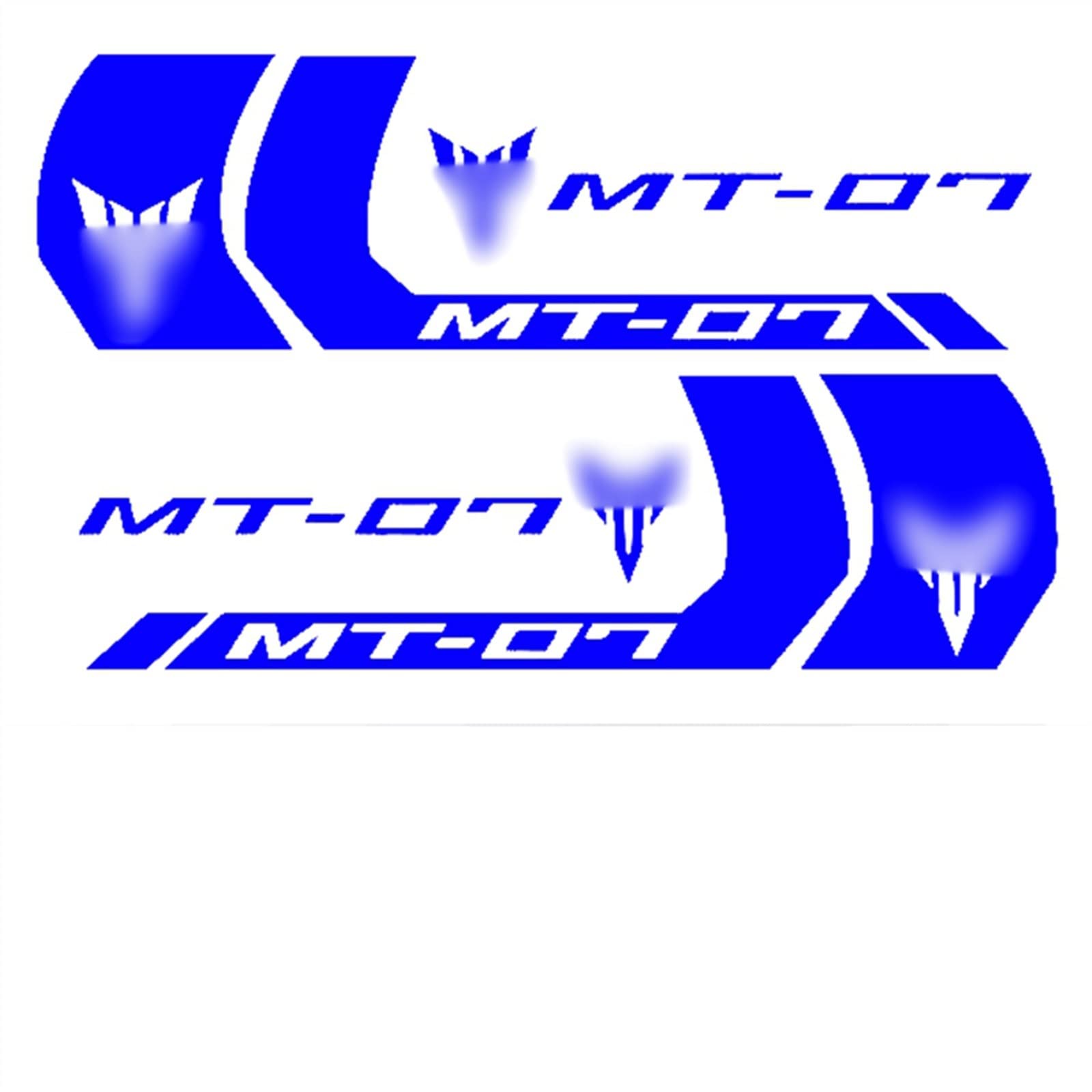 Autocollant Réservoir MT07 Yamaha : protection imperméable contre les rayures style bleu