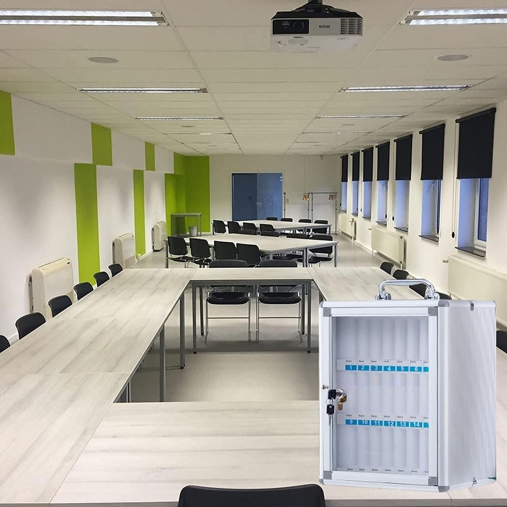 Armadietto in alluminio per telefoni cellulari 12 60 slot pratico armadio di archiviazione per impiegati ufficio scuola uso fabbrica portatile nizer stazione di ricarica sicura (36)