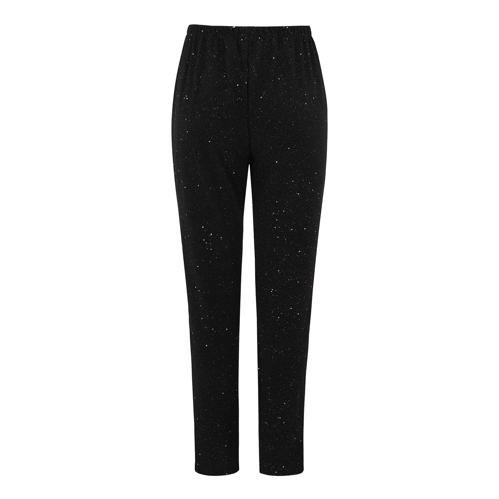 Generico Legginsy damskie metaliczne srebrne brokatowe długie spodnie imprezowe z cekinami, duże rozmiary brokatowe legginsy na Nowy Rok, eleganckie legginsy do dyskoteki, nieprzezroczyste spodnie