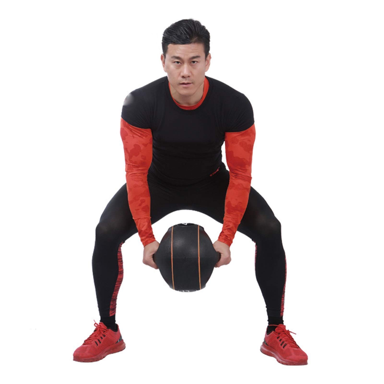 Palle mediche Palla di Medicina di Gomma Binaurale, Home Palestra Core Formazione Aerobica Aerobica Palla Fitness Elastico, 3 kg / 4 kg / 5 kg / 6 kg / 8kg / 10 kg (Size : 3kg/6.6lb)