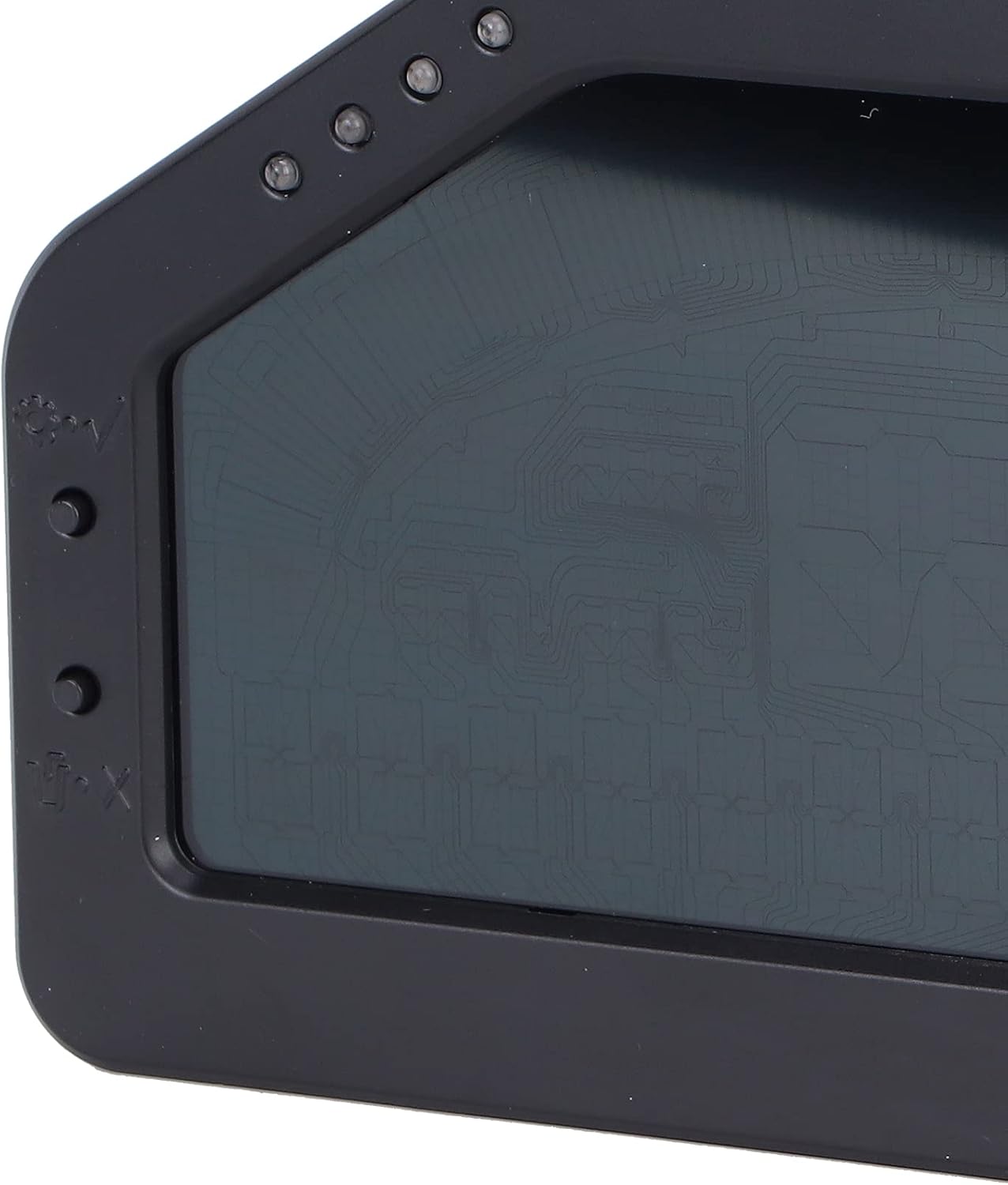 Race Display, LCD Dash Meter with 8 LED Light Compatible with Universal Car Modification, Digital Racing Gauge Panel