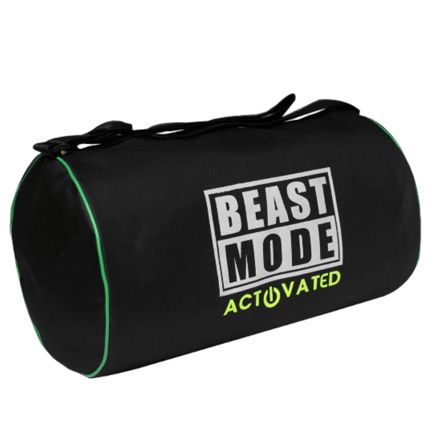 Beast Mode Multipurpose Gym Duffle Bag, Black with Green Trim for Sports, Swimming and Fitness-image-31