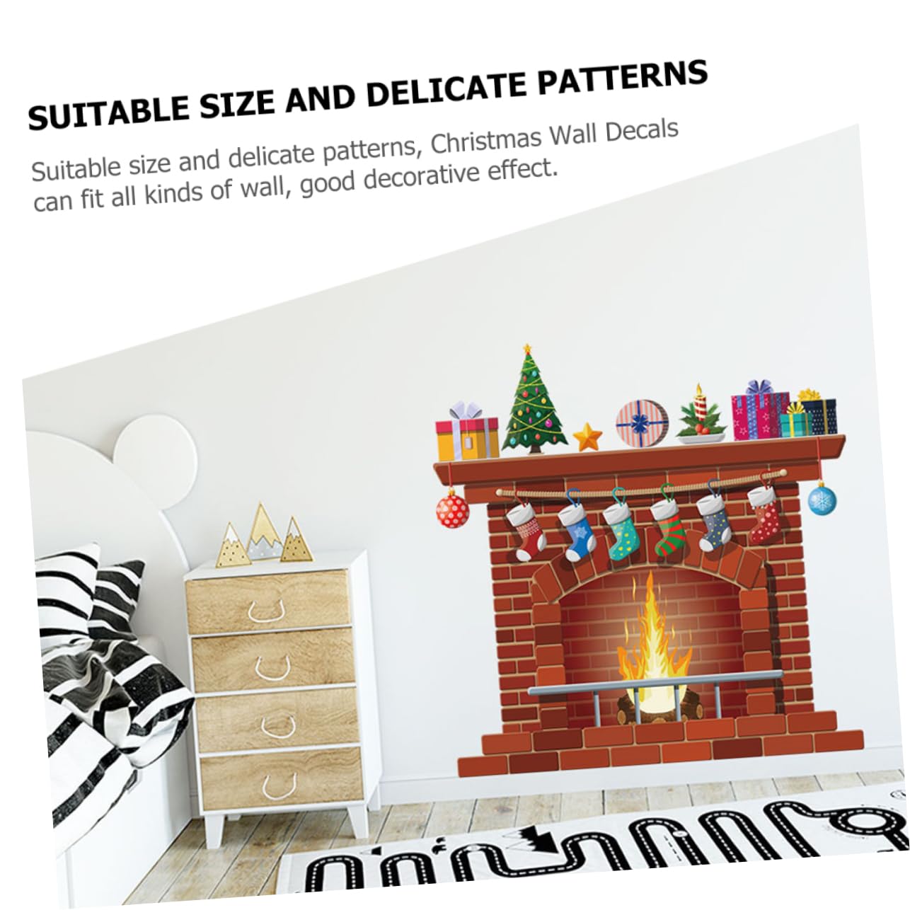 Cabilock 10 Set Adesivi Murali Decorativi Per La Stanza Del Adesivi Murali Per Le Vacanze Di Natale Ornamenti Adesivi Dei Cartoni Animati Luci Esterne Luci Delle Fate Decorazioni