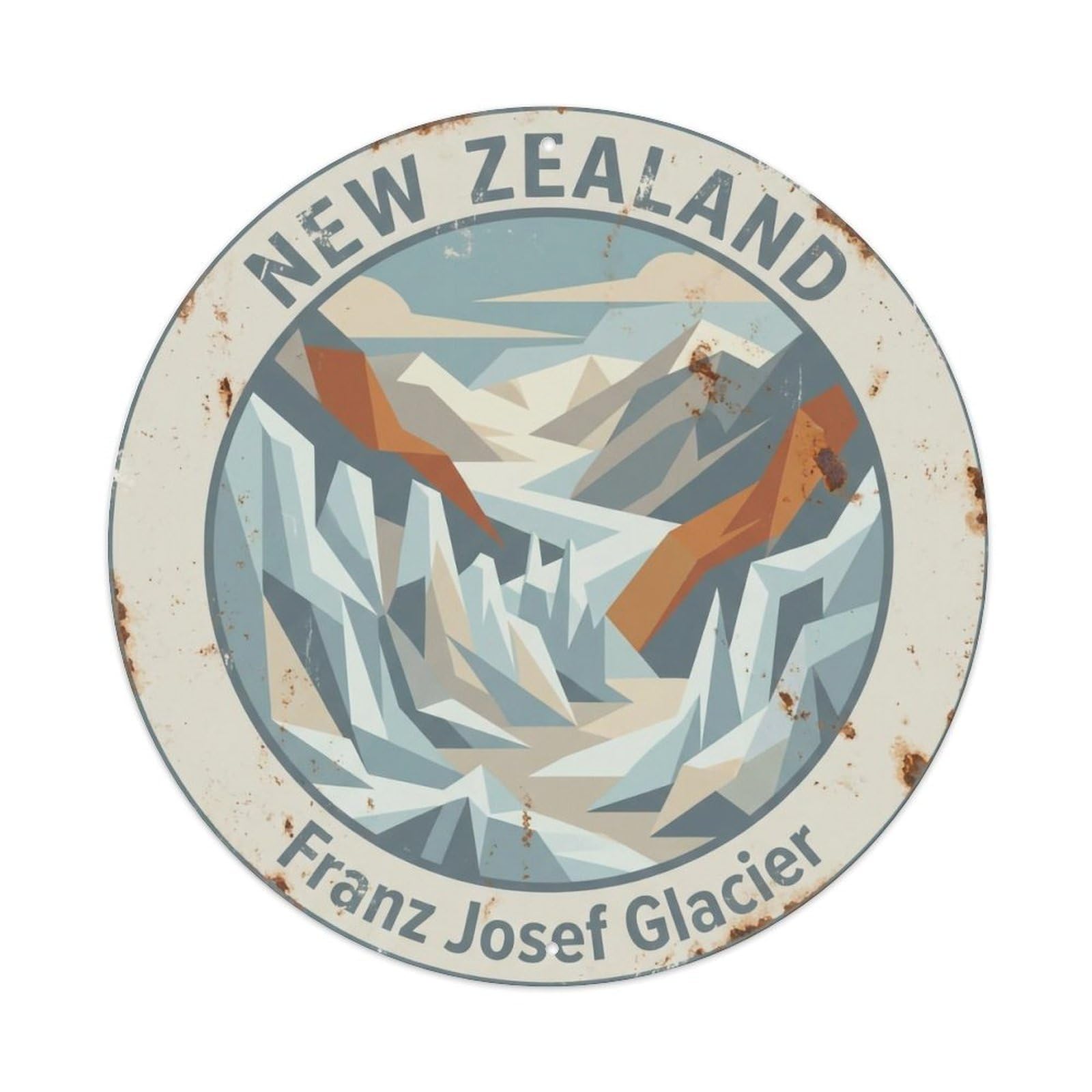 Vintage Travel New Zealand Wonder Vintage Metal Tin Sign Plaque Wall Decor for Cafe, Club Bar, Office, Garden Metal Poster 8x8Inch