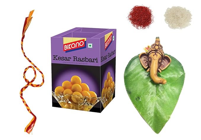 Celebrations Bhai Dooj Thali With Bikano Kesari Rasbhari-Bd1005