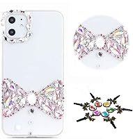 Vista 11 de STENES Sparkle - Funda para teléfono compatible con Samsung Galaxy Z Flip 2 5G - Elegante - Funda 3D hecha a mano para parejas, ciervos, mariposas