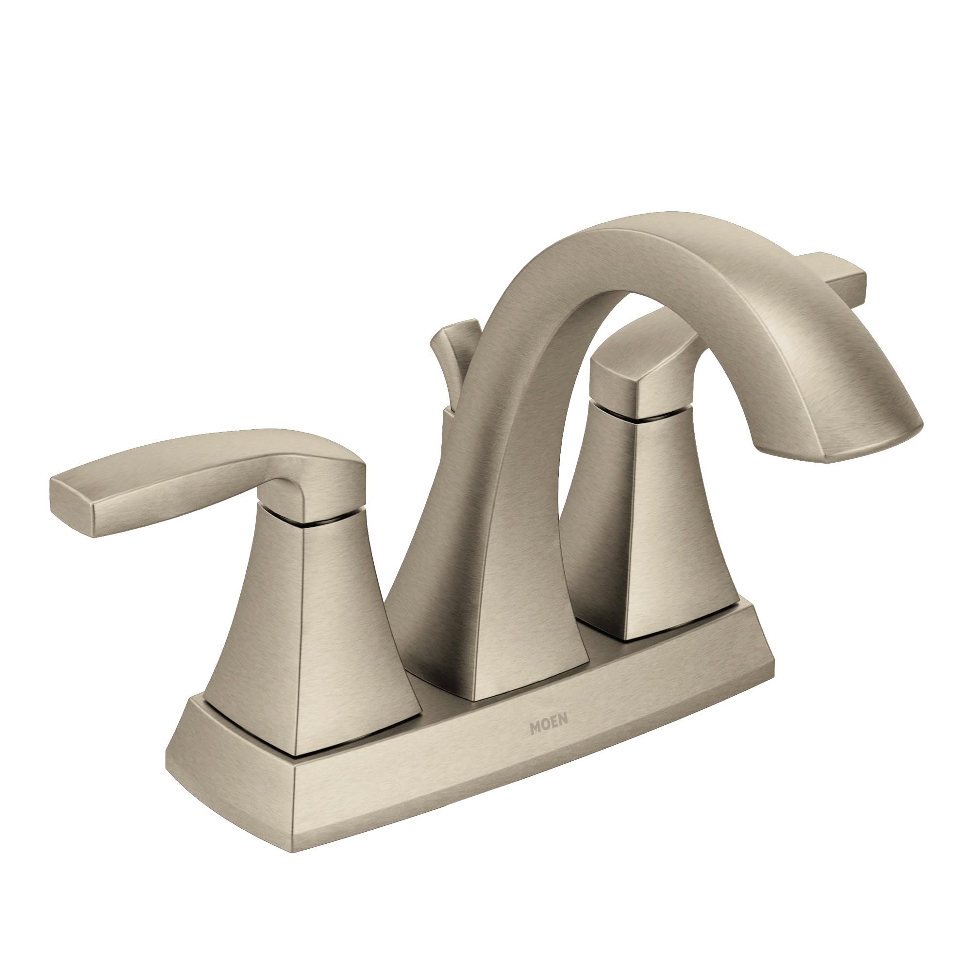 Moen Voss Brushed Nickel Two-Handle High-Arc Centerset Bathroom