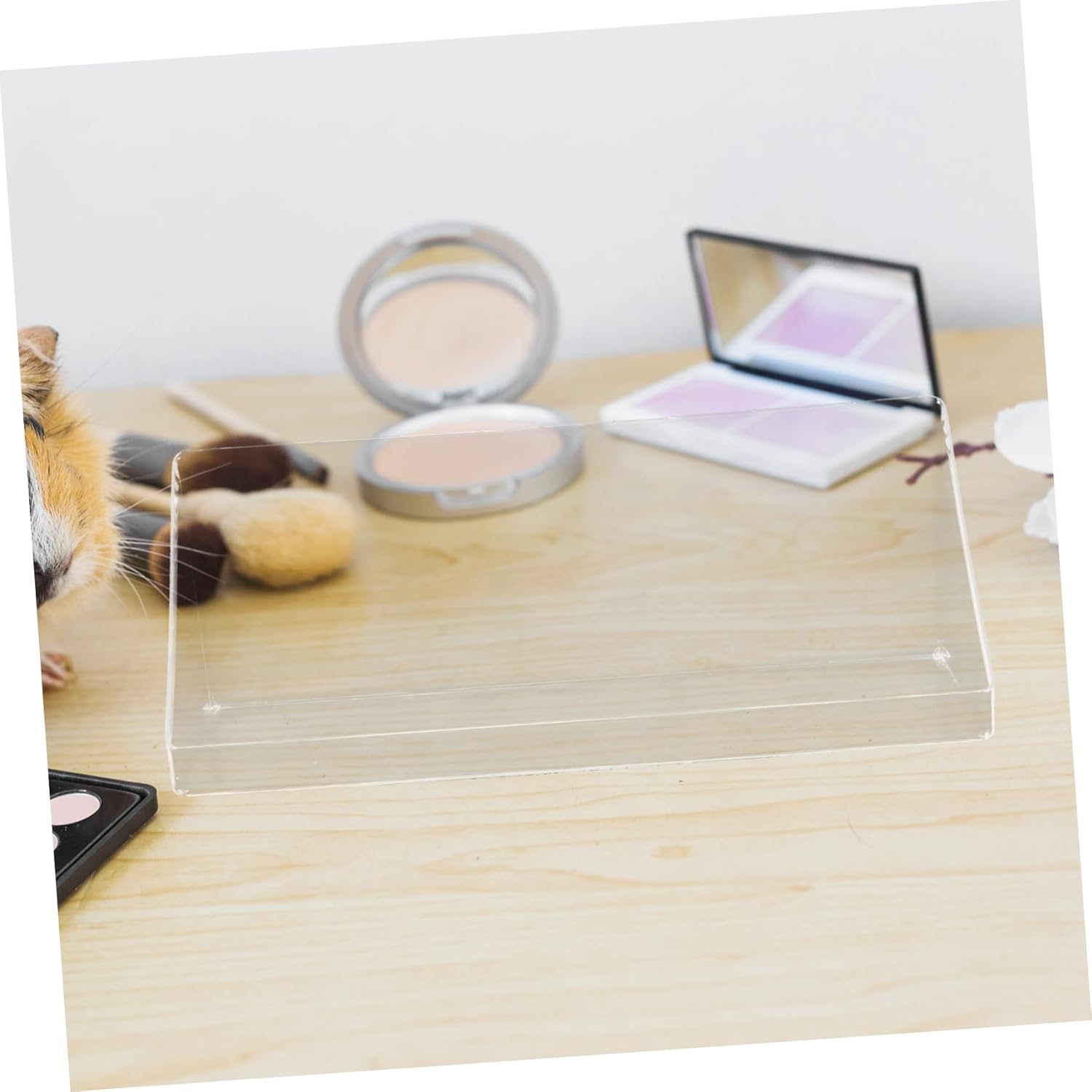 SMASOLO Multifunctional Acrylic Storage Box for Books and Cosmetics Desktop Organizer Compartments Stylish File Holder for Home Office