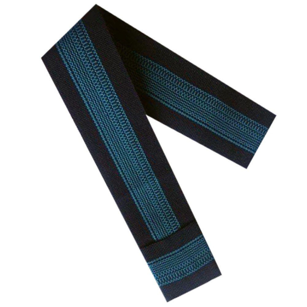 Gamboa Banda de Sombrero - Banda para Sombrero de Panama - Negro y Azul