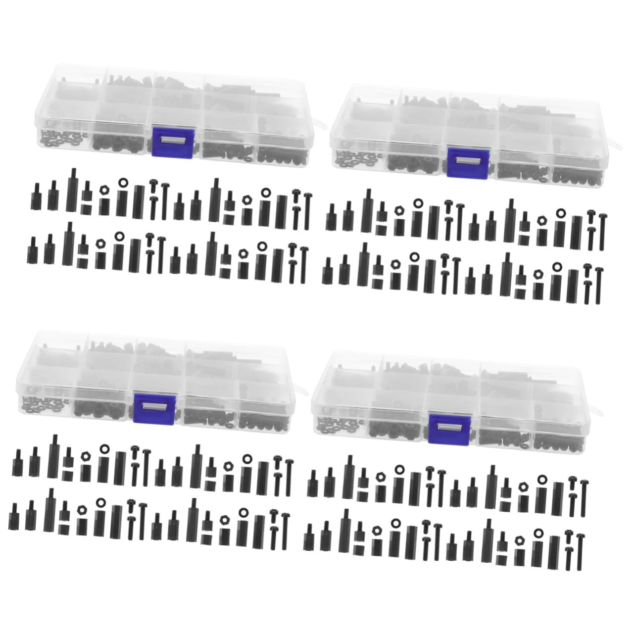 Zerodeko 4sets Nylon Hexagon Screws Nuts and Spacers for and Motherboards Easy to Install Loosening Design