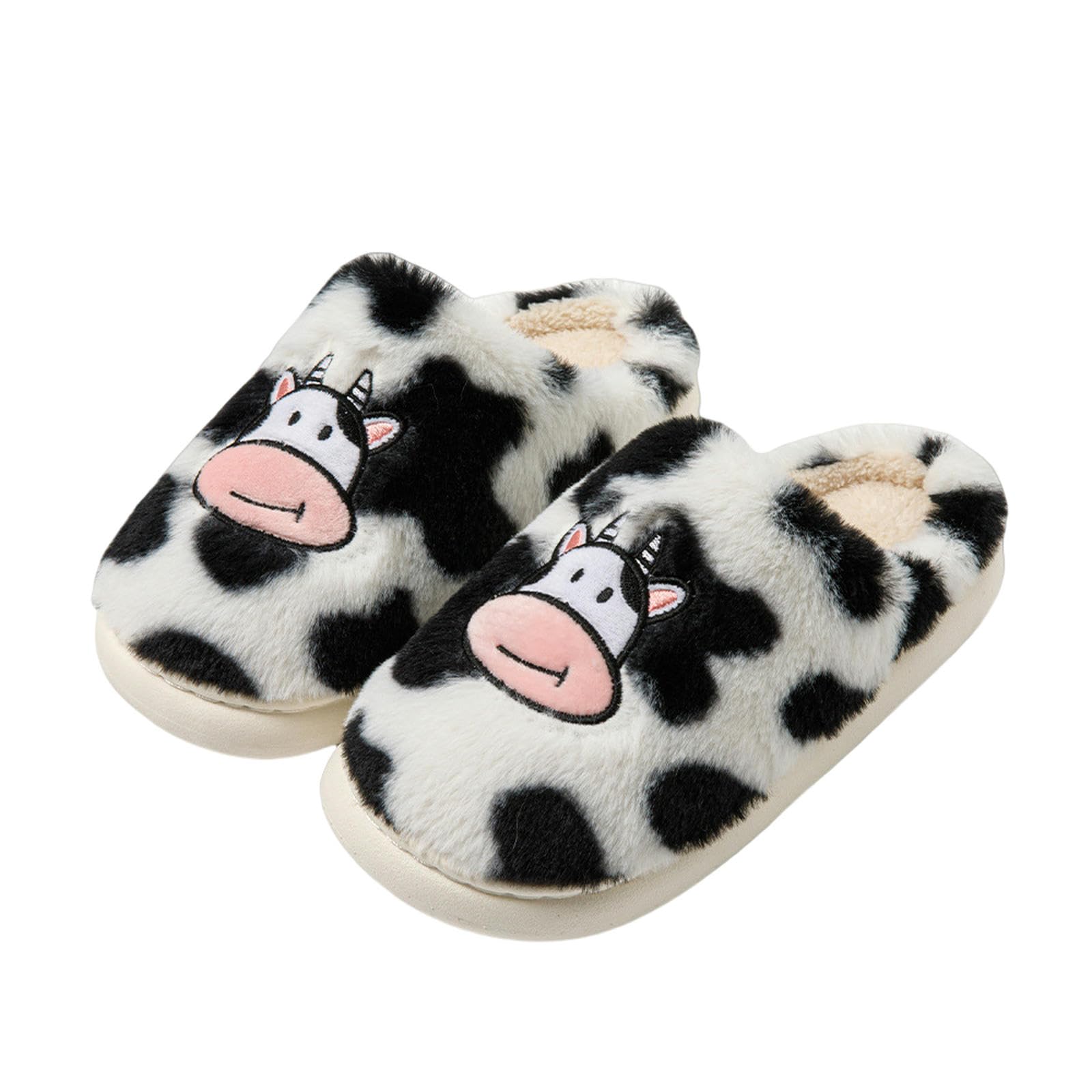 Pantofole Pantofole di Cotone per Studenti Scarpe in Pelliccia Calda Non Slip Interno-bianco-40 41