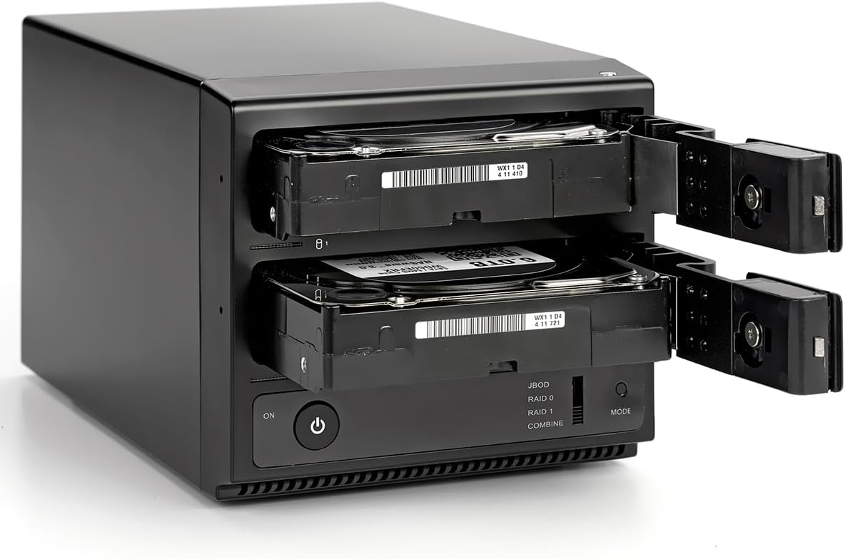 40TB Mobius 2C RAID 2-Bay USB-C Hard Drive Array