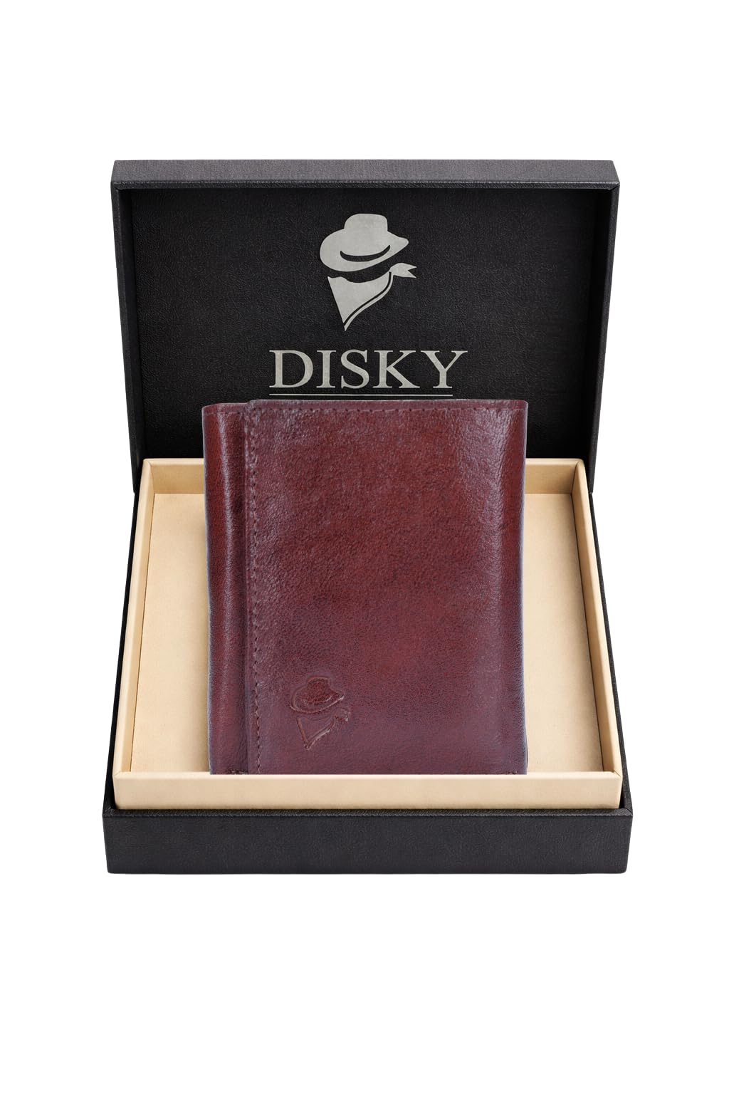 disky Brown Tri-fold Leather Wallet-picture-32