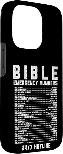 Miniatura 42 de Funda de regalo cristiana para iPhone 11 con números de emergencia bíblica, versículo de Dios Jesús, fe
