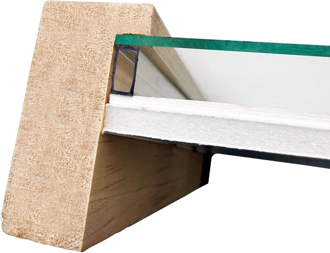 Framer Supply Archival Frame Spacers– White, Black & Clear Bundles, pH Neutral Peel-and-Stick Spacers for Picture Framing & Artwork Protection (3/8" Clear, 60ft Bundle (12 x 5' Sticks), 12, Pack)