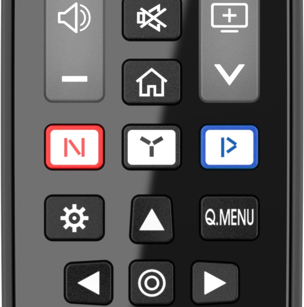 Close-up of Meliconi Gumbody Personal 2+ Remote Control buttons