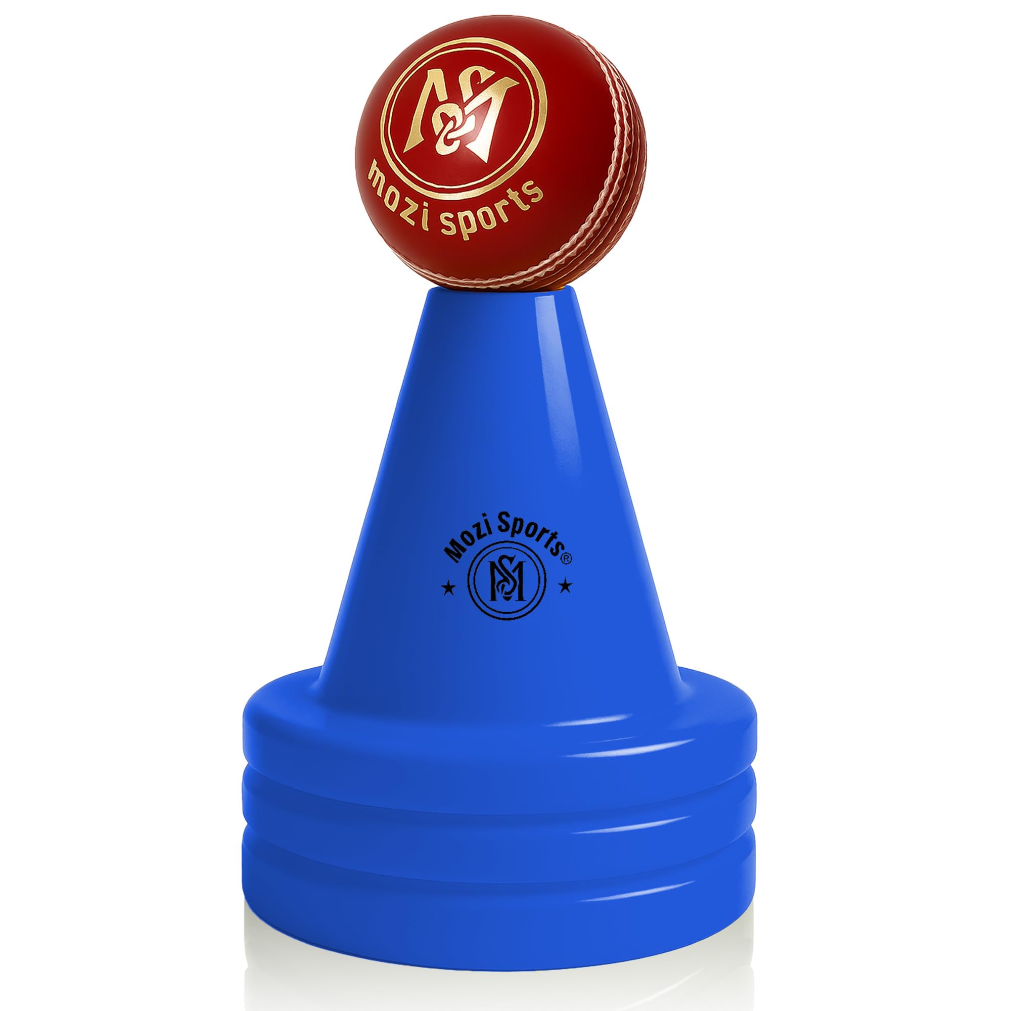 Mozi Sports Cricket Batting Tee – Durable Plastic Practice Stand for Cricket Training & Coaching – Stable Design for Indoor & Outdoor Cricket Accessories (Blue)