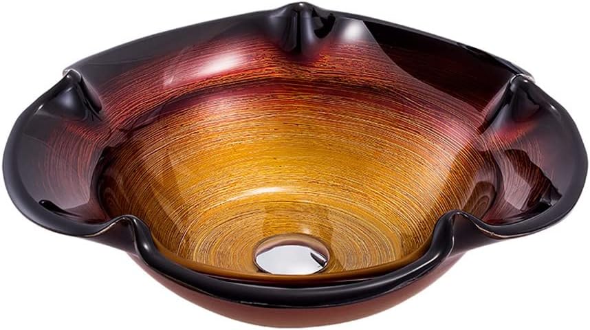 バスルームベッセルシンク バスルームベッセルシンク アートガラス製品シンク バスルーム強化ガラスカウンタートップシンク モダンバルコ