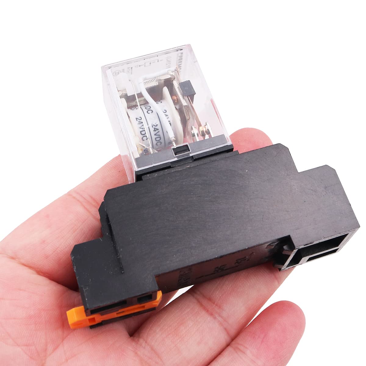 Relè Elettromagnetico 24V DC 8 Pin DPDT - TWTADE, 2NO 2NC, Con Base E Indicatore - Foto 11