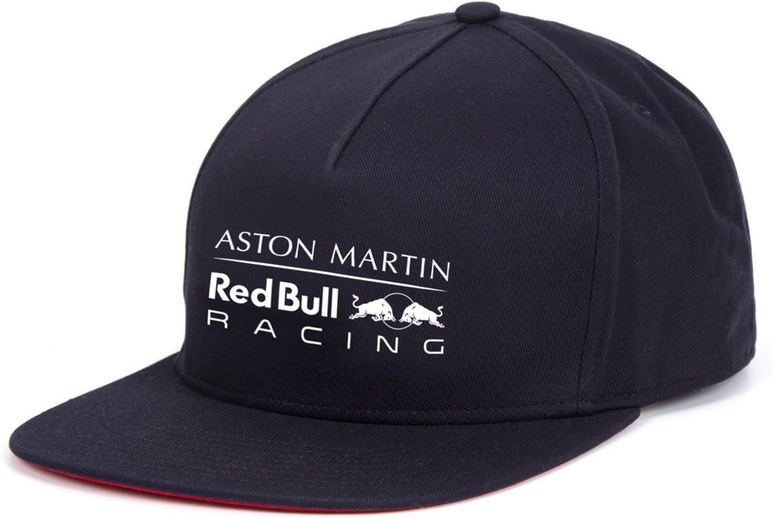 Aston Martin Red Bull Racing 2018 F1 Team Logo Flat Brim Cap Adult Size Official