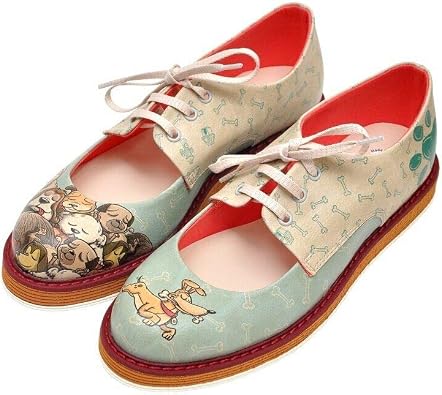 DOGO Personalize Your Life - PENCY Printed Retro Ballerinas - Casual,Elegant and Original Style - Vegan, Handmade, Environmentally Friendly, Breathable