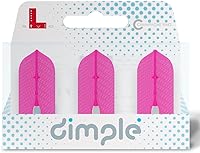 Vista 5 de LSTYLE Dart Flights: L6 PRO Slim - Paquete de 2 - Textura de hoyuelos - Rojo