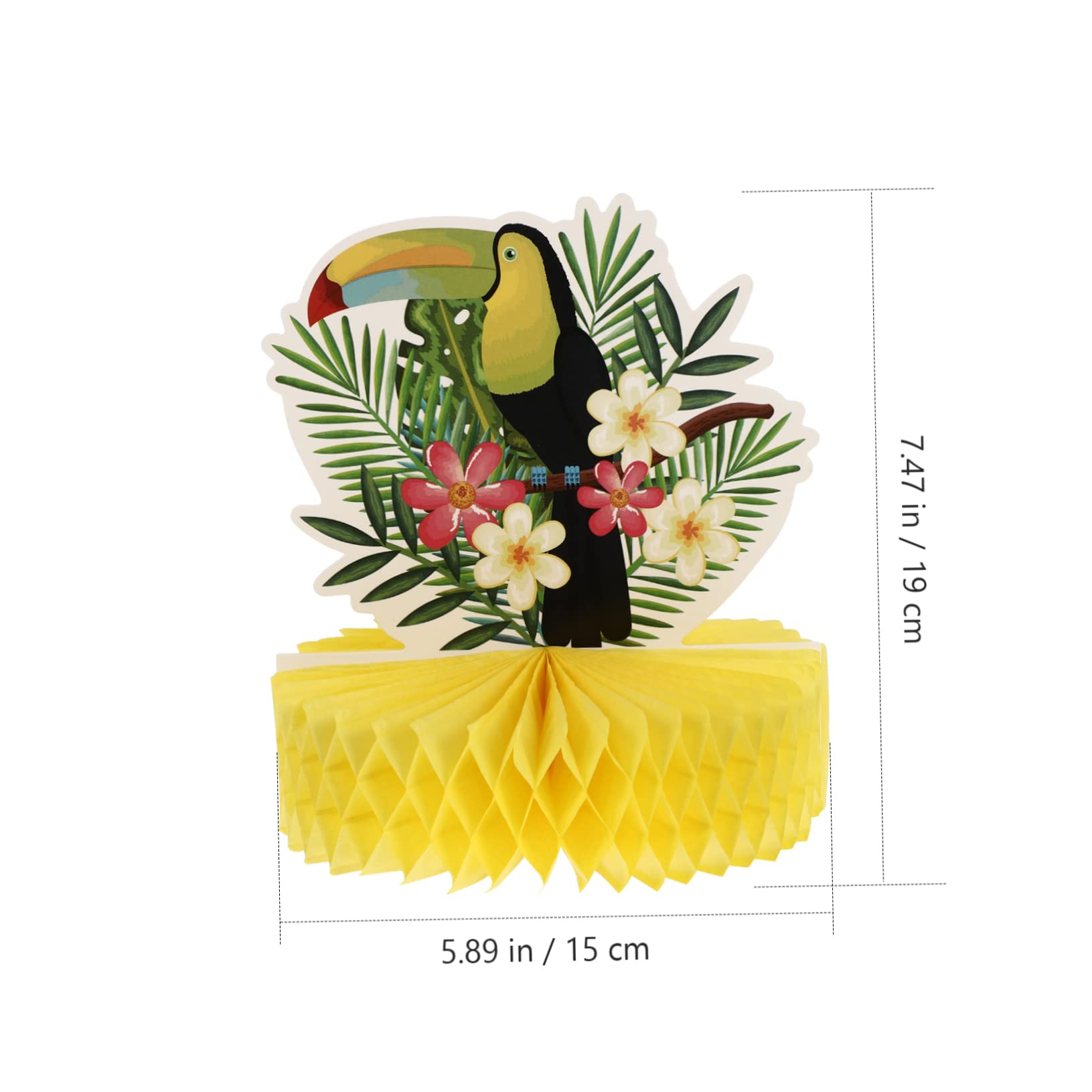 Centres De Table Hawaïens – 9 Nids D'Abeille 3D, Palmiers, Flamants Roses, Luau, Tiki, Fête Tropicale