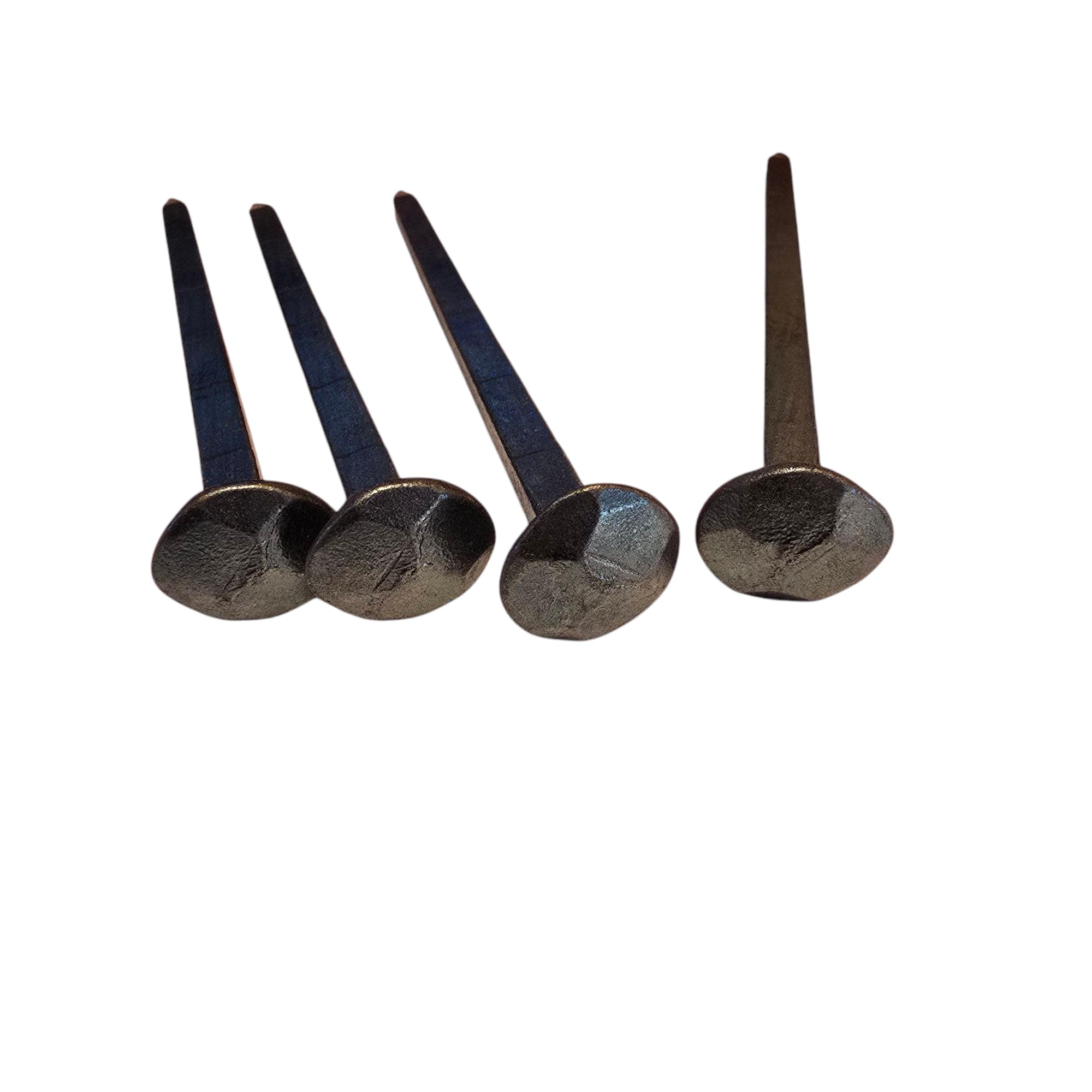 10 clavos de anclaje forjados – 60 mm de largo con cabeza martillada – para puertas antiguas, persianas, restauración de muebles, carpintería rústica y recreación – hierro forjado – DIY & artesanía