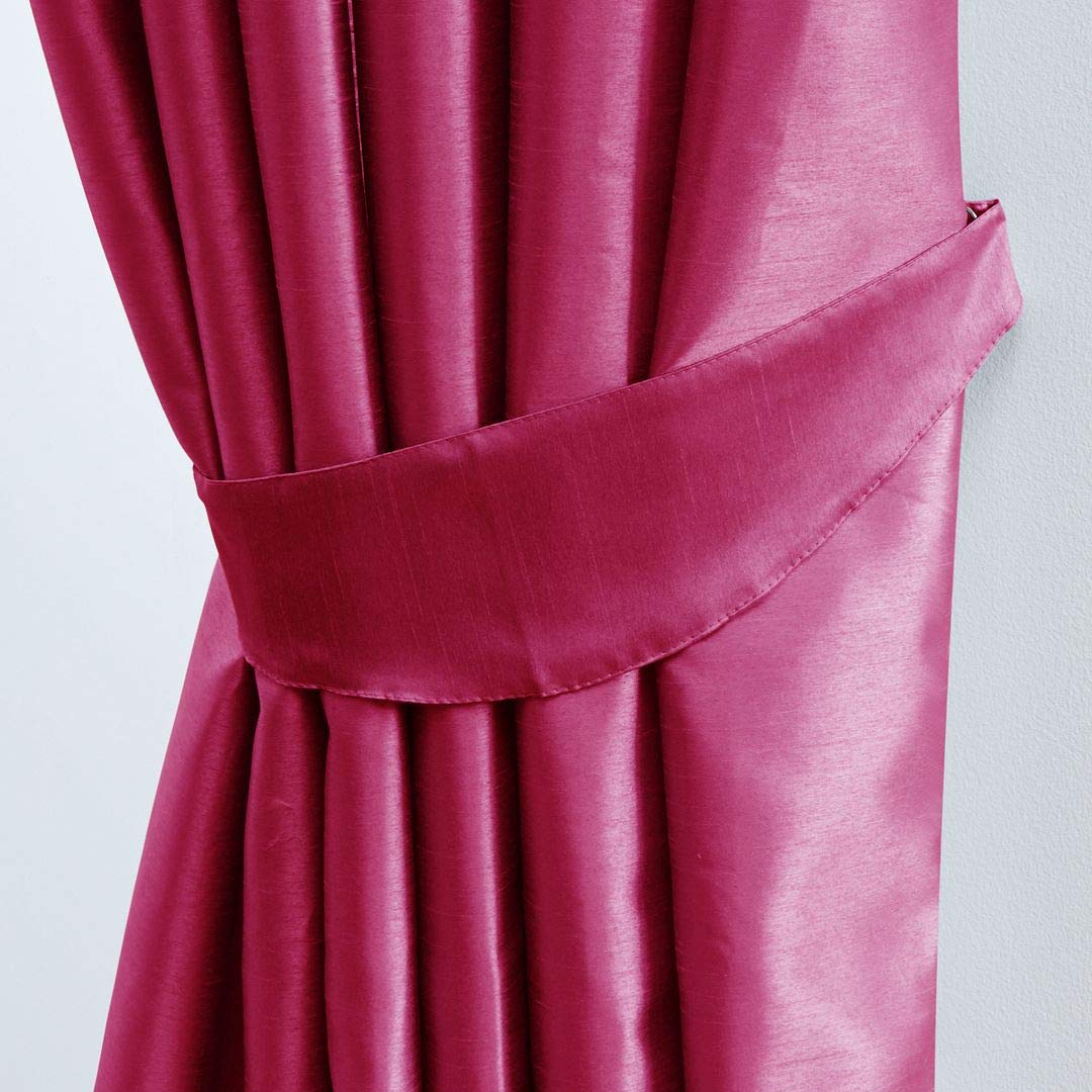 John Aird Fuchsia Pair Of Faux Silk Tie Backs (Fuchsia)