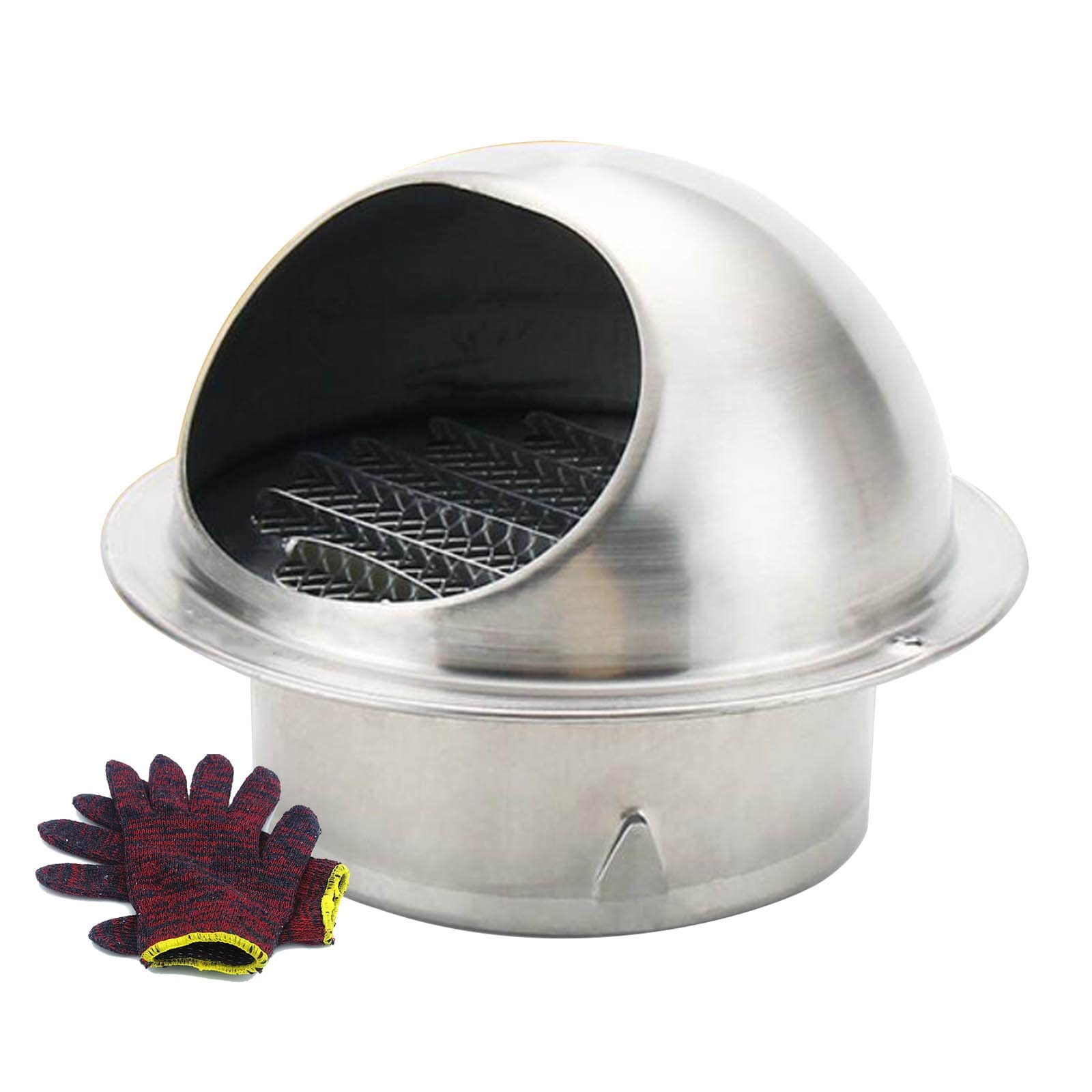 Grille Ventilation Hotte En INOX, Grille D'Aération Ronde Grille Ventilation Hotte Avec Maille De Protection, Prévention Des Blocages, Mural Bouches D'aération Pour Cuisine, Salle De Bain ( Color : Si