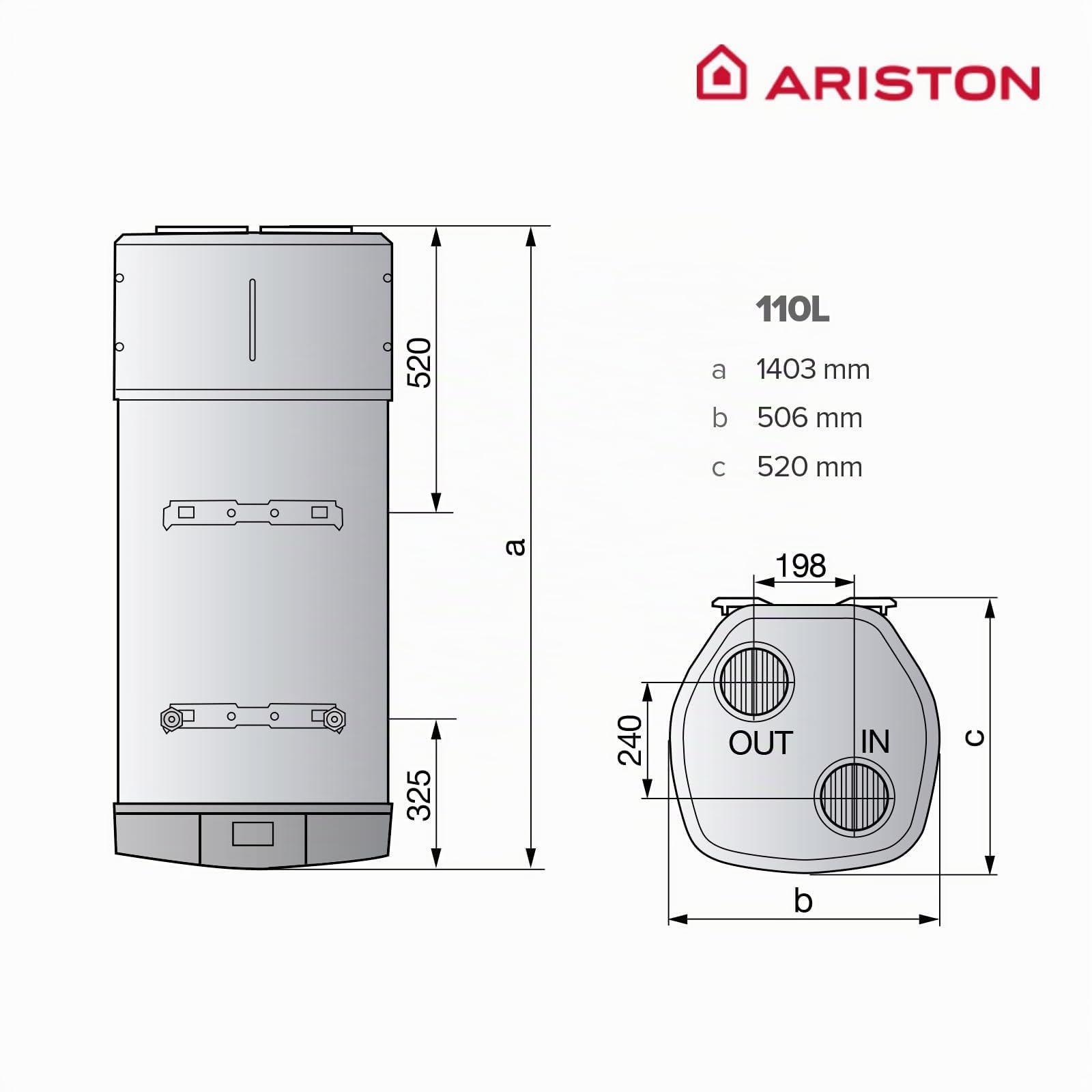 Ariston NUOS PLUS WIFI - Scaldabagno Termodinamico 110 litri - Risparmio energetico 80% - Funzione fotovoltaica - Progettato e realizzato per essere installato in Francia