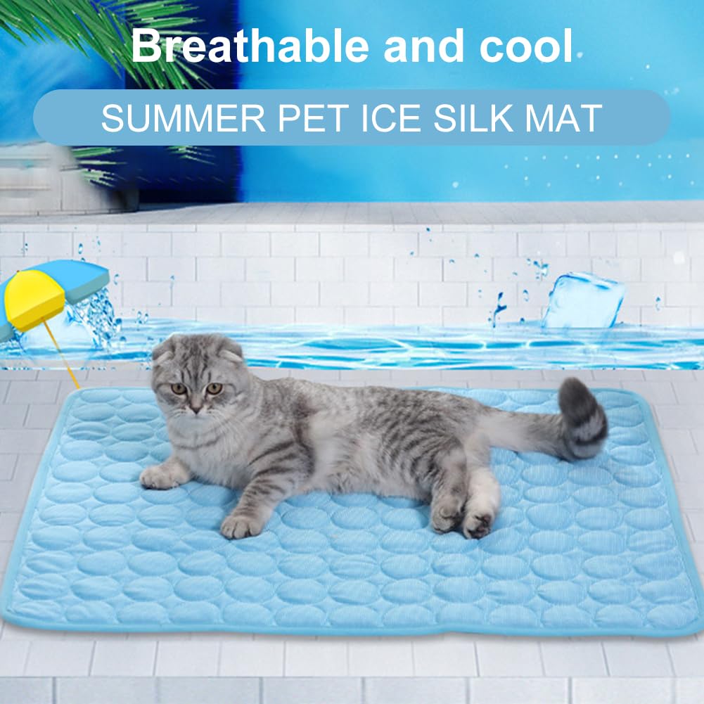 Tappetino Refrigerante per Cani,Tappetino Rinfrescante per Gatti,Tappetino Refrigerante per Uso Domestico,Antiscivolo Tappeto Refrigerante Cane e Gatti,Cuscino Cane Impermeabile,60*50cm,M