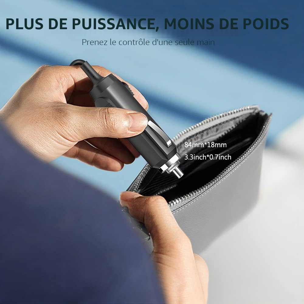 KFD DC 12V-24V Chargeur de Voiture pour Sefam S.Box Auto CPAP Machine M-216430-08 Bloc d'alimentation de Voiture Starck S.Box Car Charger Cable 12V vers 24V 90W Convertisseur CC