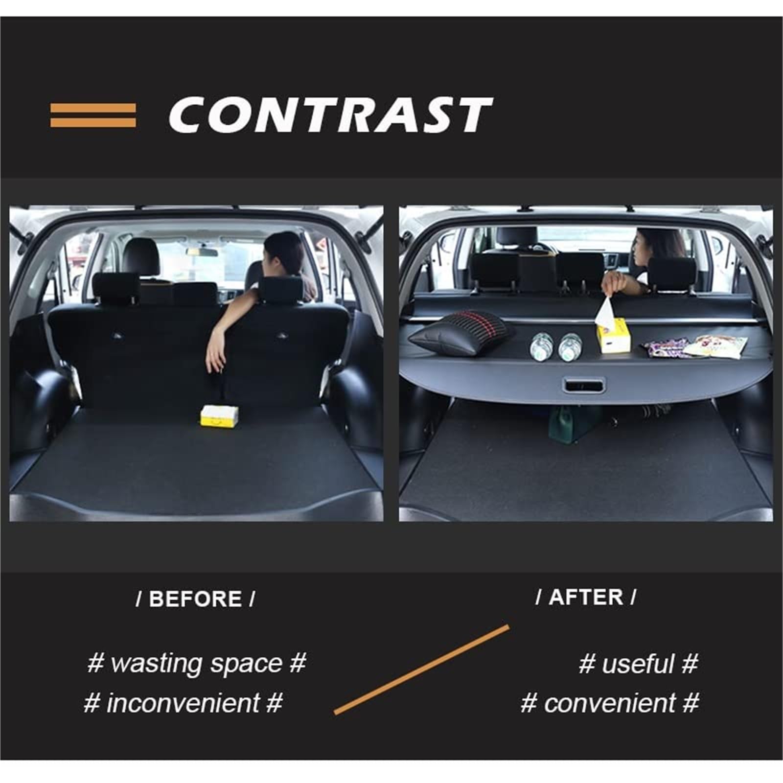 Cubierta retráctil for Estante de Carga de Maletero Trasero de Coche, for, X5 E70 F15 E53 F85 2002-2018, bastidores Traseros de Coche, Espaciador de Cortina Soporte para Maletero