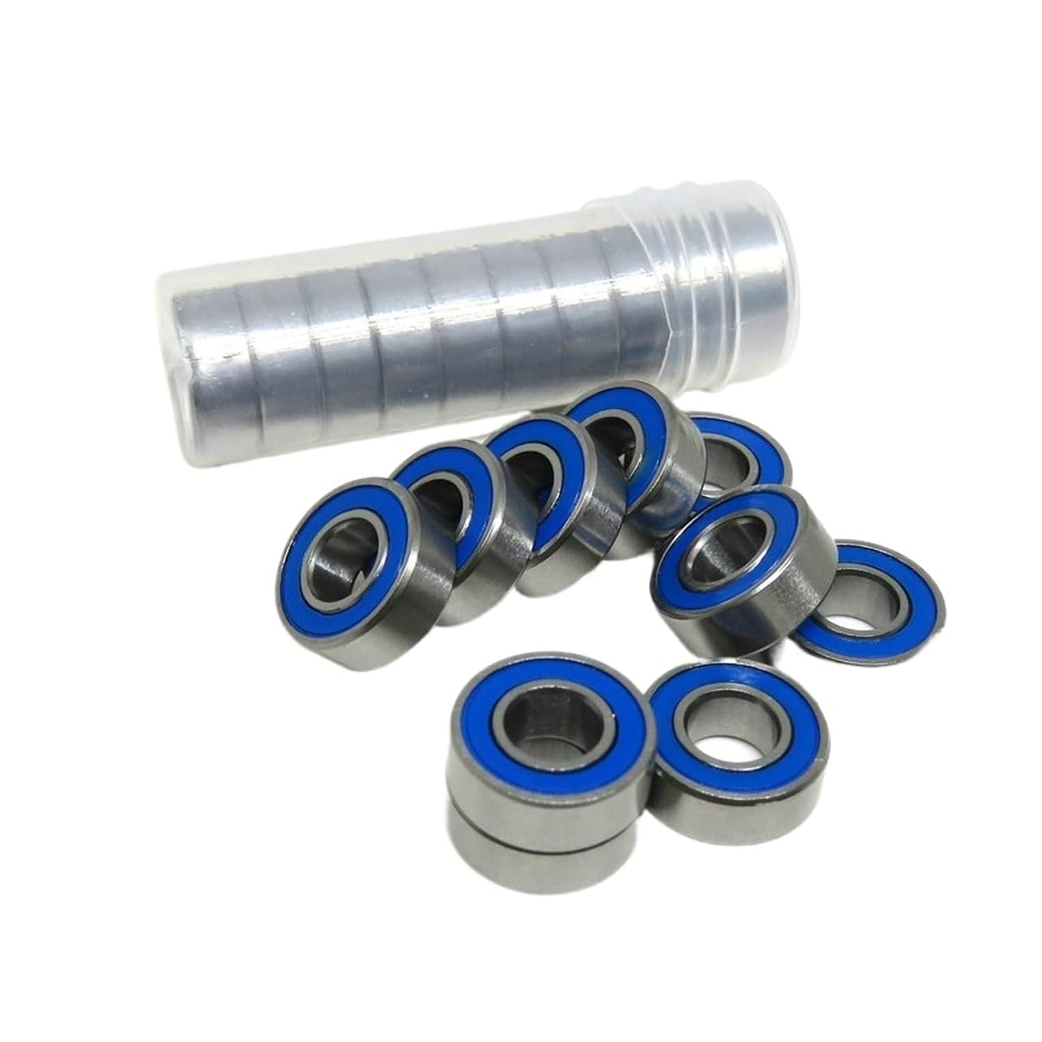 10 Pieces MR148 RS 8x14x4 mm ABEC-3 Miniature Ball Bearing 8 14 4 MR148-2RS RU Ball Bearing Blue Seal for axial SCX10 II (Size : MR137-2RS 7x13x4mm)