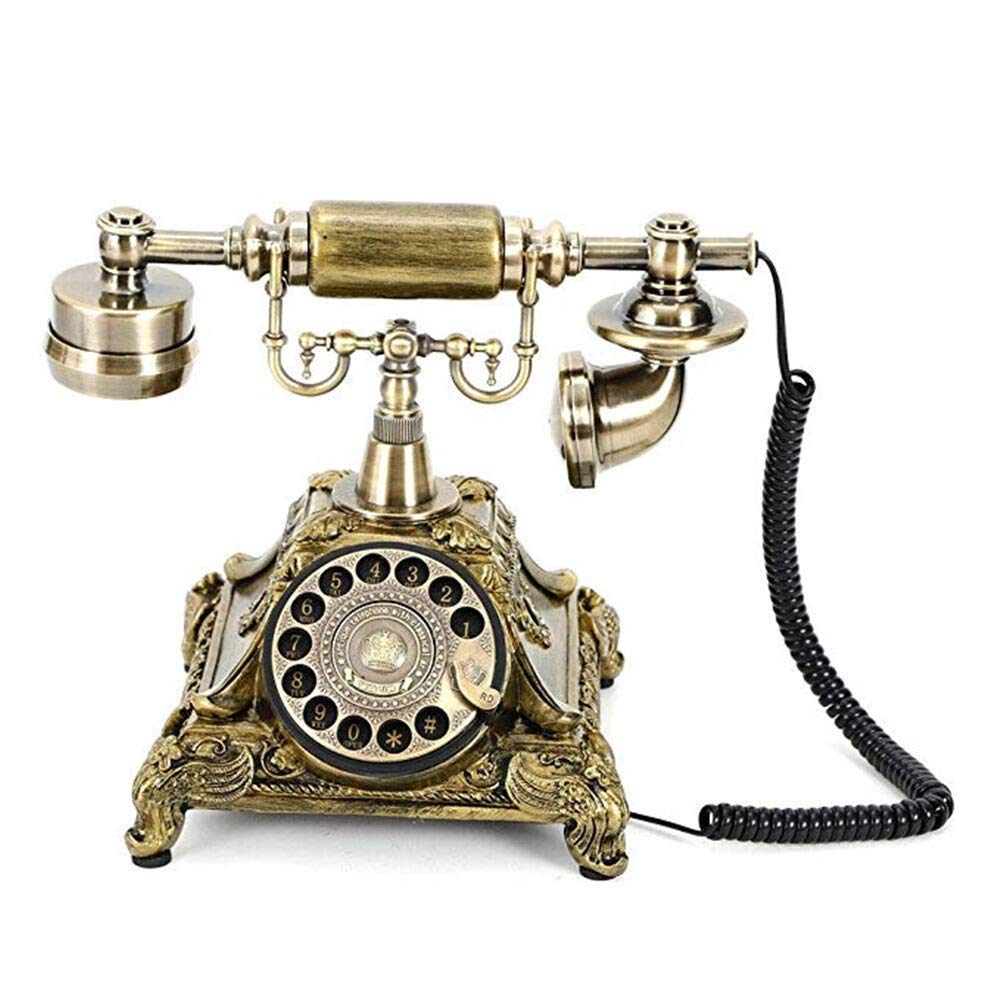 Telefon Stacjonarny Do Domu, Europejski Telefon Antyczny, Telefony Z Tarczą Obrotową, Telefon Stacjonarny Retro, Telefon Przewodowy Do Domu I Wystroju, Mosiężne Krea