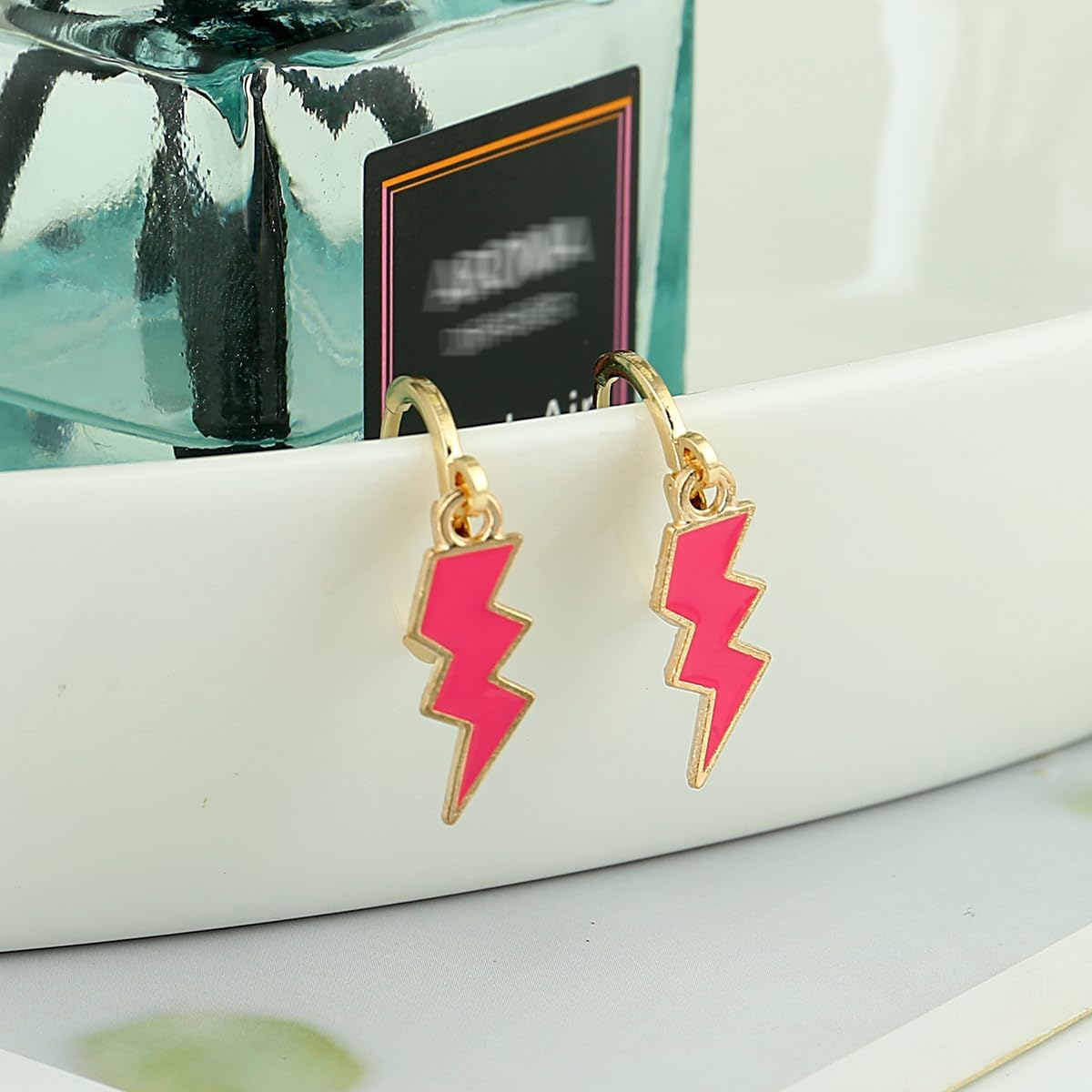 Girls Hypoallergenic Huggie Hoop Earrings with Charm Cute Small Dangle Hoop Earrings Set (10-20 Pairs) - Image 8