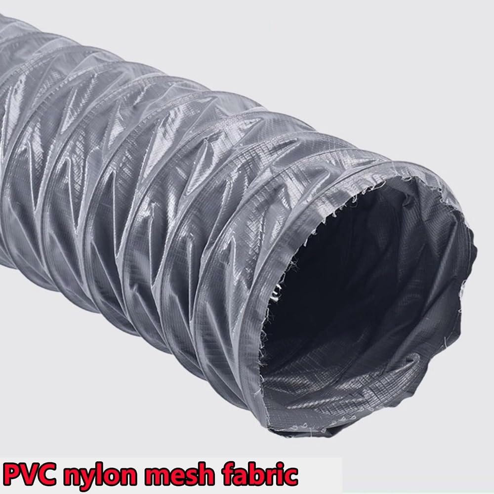 Manguera flexible de ventilación para secadora, 3 conductos de escape de nailon de 4 pulgadas y 6 pulgadas para cocina y baño, tubo de ventilación resistente al calor, 6 pies (2 m), solución de