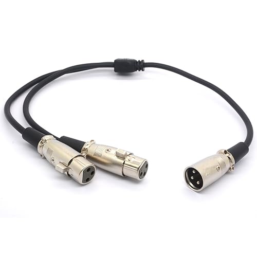 Miniatura 4 de XLR Cable Divisor Y Adaptador XLR Hembra a Doble XLR Macho Y Cables de Extensión para Micrófono Audio 50CM (1 Macho a 2 Hembra)