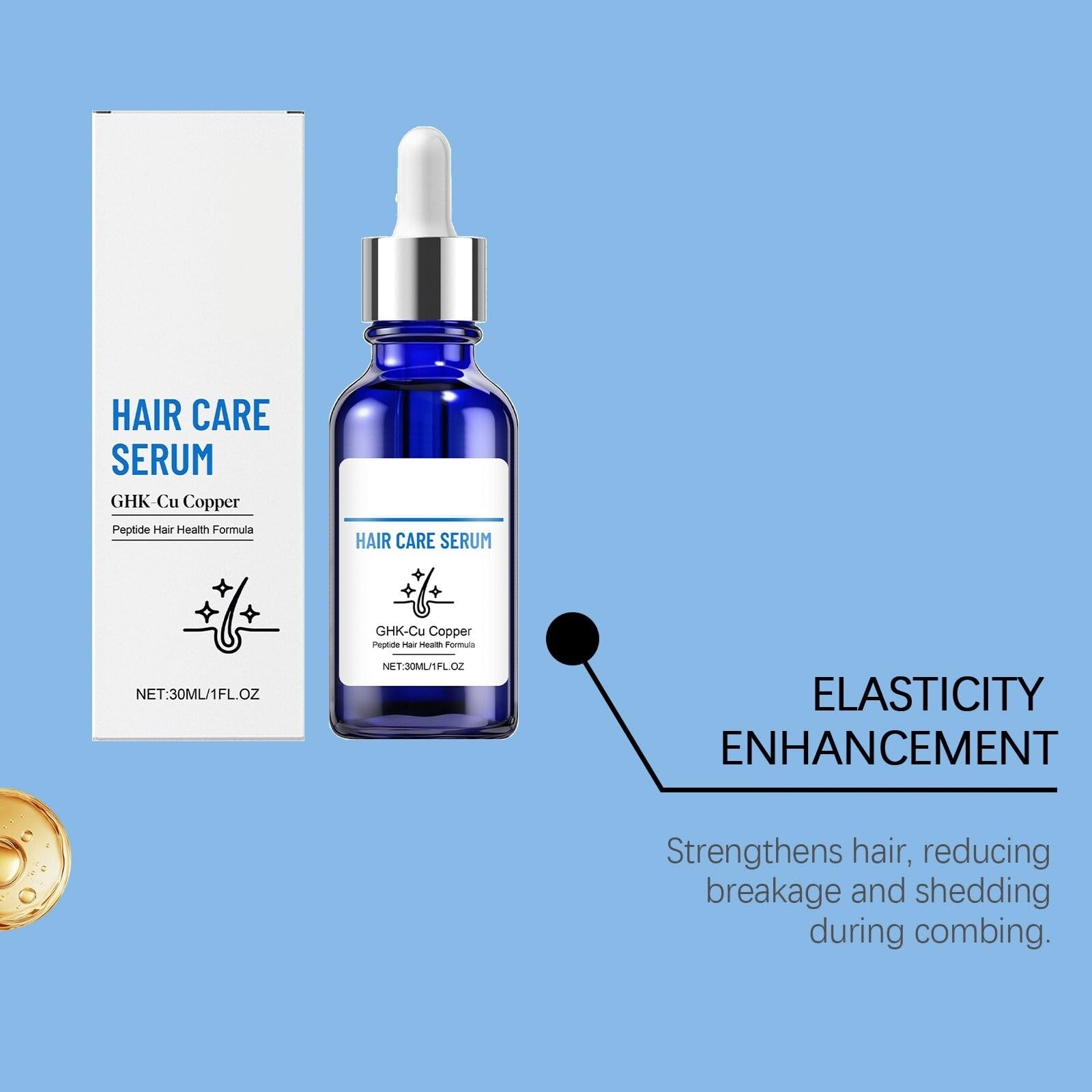 Hair Growth Serum， GHK-Cu Copper Peptide Hair Health Formula - Thicker Looking Hair, for Men & Women，30ml (2-Pack) - 5