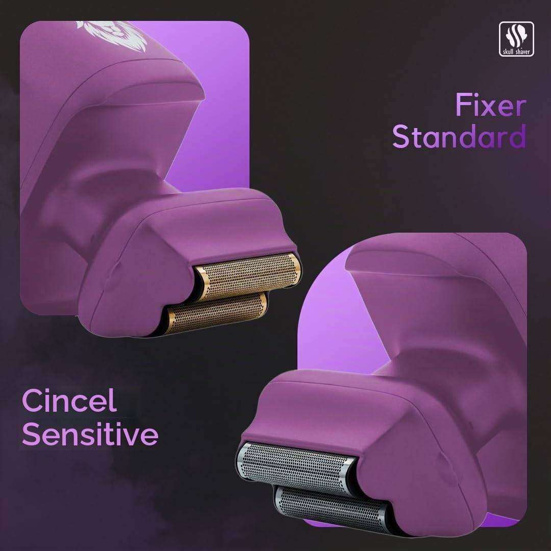 Skull Shaver One Lion Purple PRO Afeitadora para Mujeres - Eliminación de Vello Impecable - Afeitadora Eléctrica con Tecnología de Doble Hoja Escalonada | Eliminación de Vello Impecable, Afeitadora Eléctrica con Tecnología de Doble Hoja Escalonada, Para M