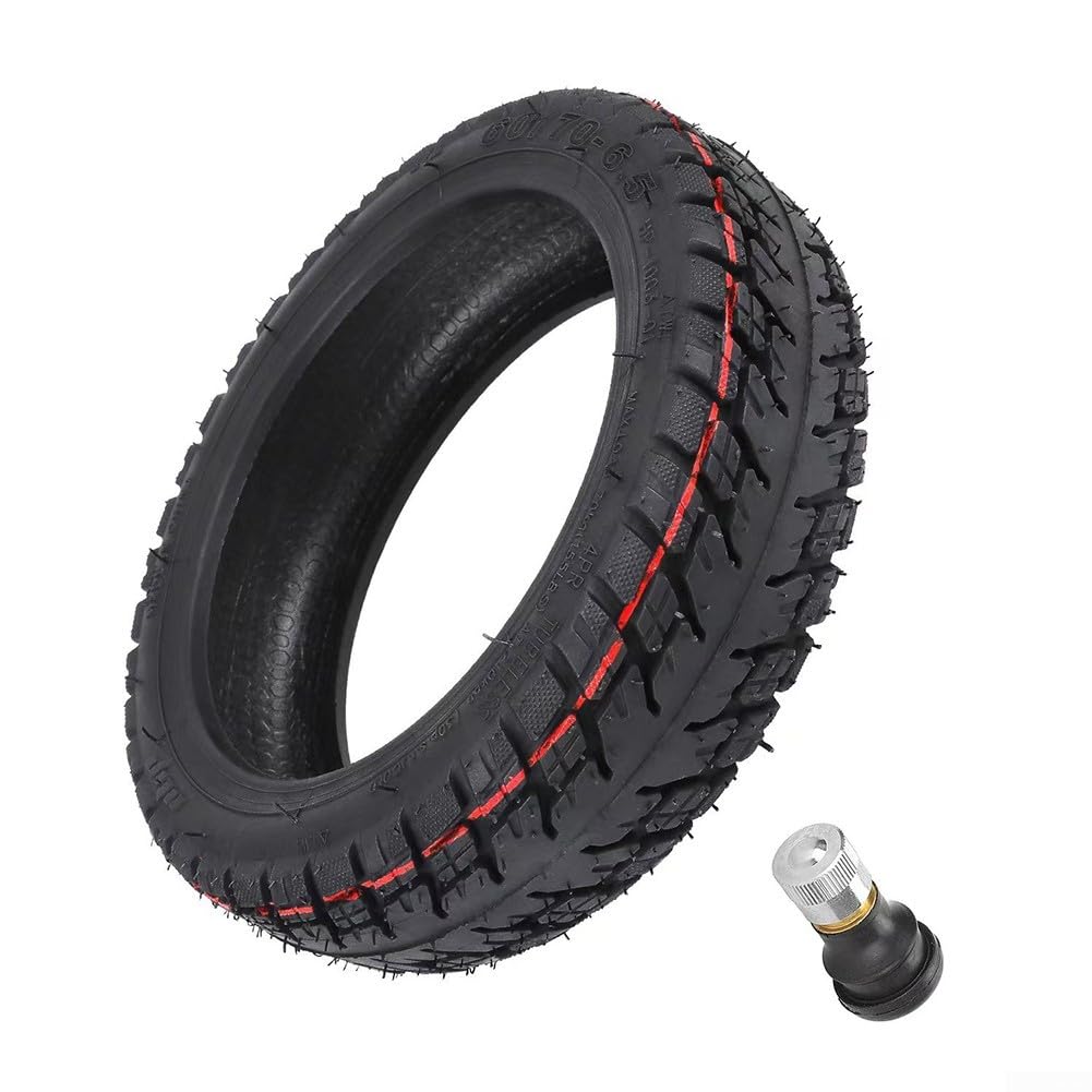 10 Inch Off-Road Tubeless Tyres 60/70-6.5, for Ninebot for Max G30 Pro &, Deep Tread Natural Rubber Electric Scooter Tires All-Terrain