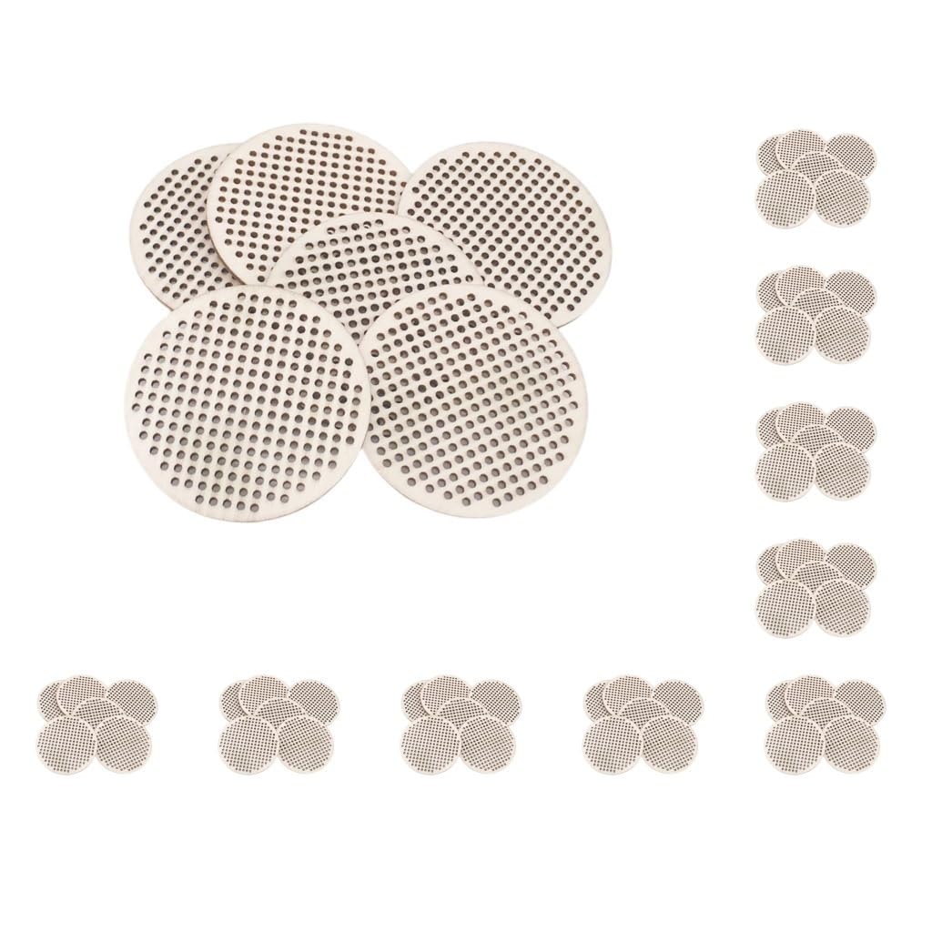 10 zestaw 30 x wisiorek do haftu krzyżykowego pusty drewniany do haftu liczonego 6,5 cm okrągły