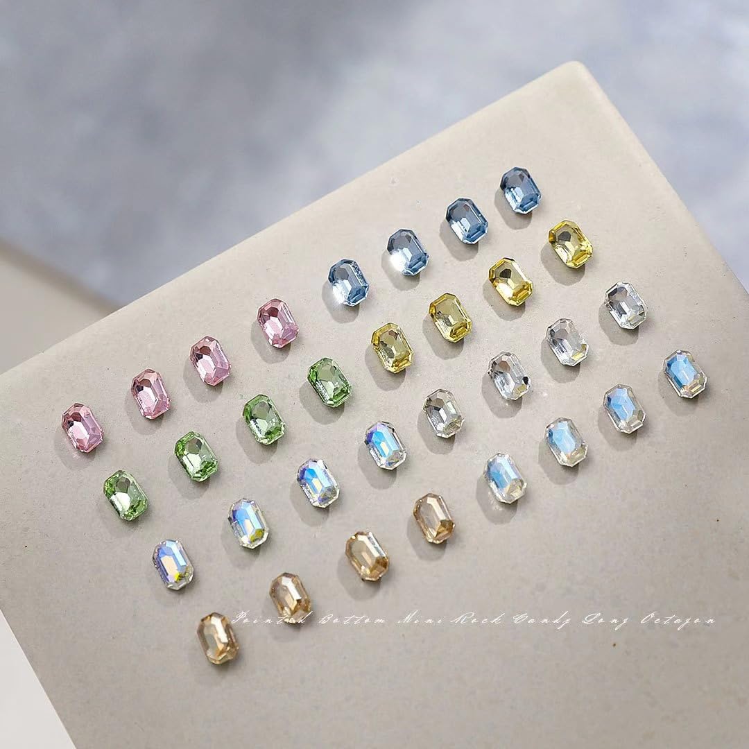 Amazon.co.jp: カラフルダイヤモンドデコパーツ、30個入り、4×6mm、5D