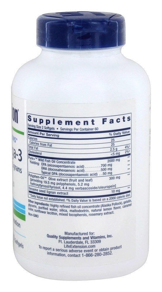 ife Extensión Super Omega-3 EPA/DHA con lignanos sésamo y extracto de oliva